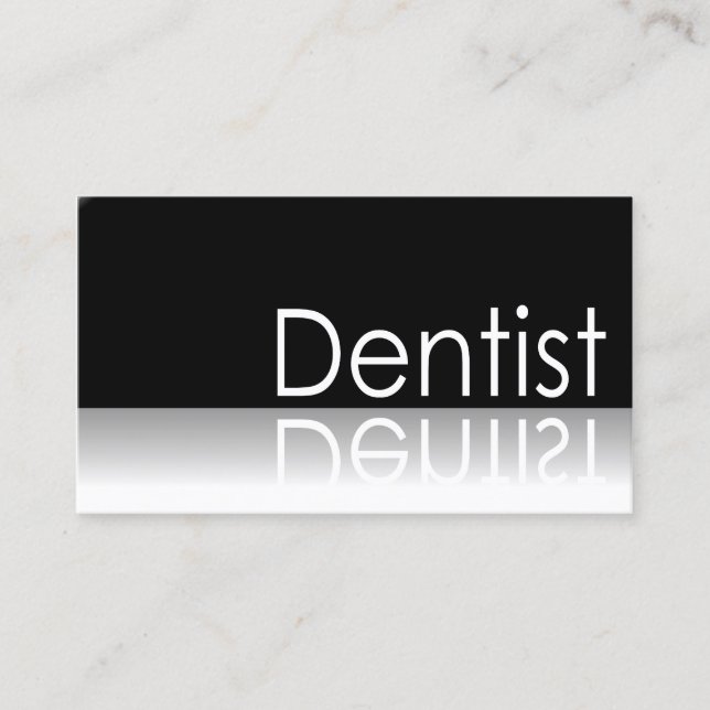 Reflective Text - Dentist - Business Card (Front)