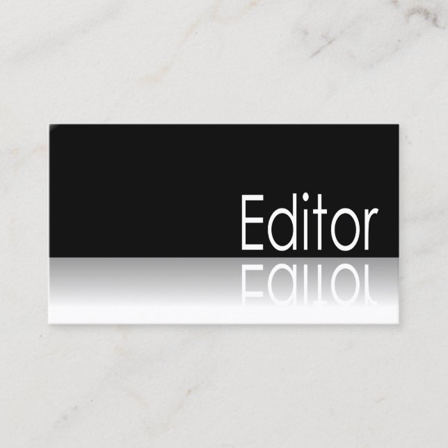 Reflective Text - Editor - Business Card (Front)