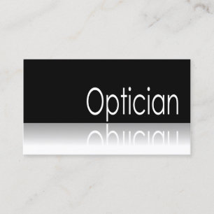 Reflective Text - Optician - Business Card