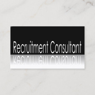 Reflective Text - Recruitment Consultant Business Card