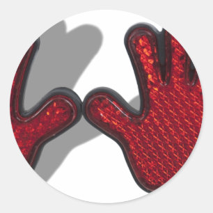 ReflectiveHands062710shadows Classic Round Sticker
