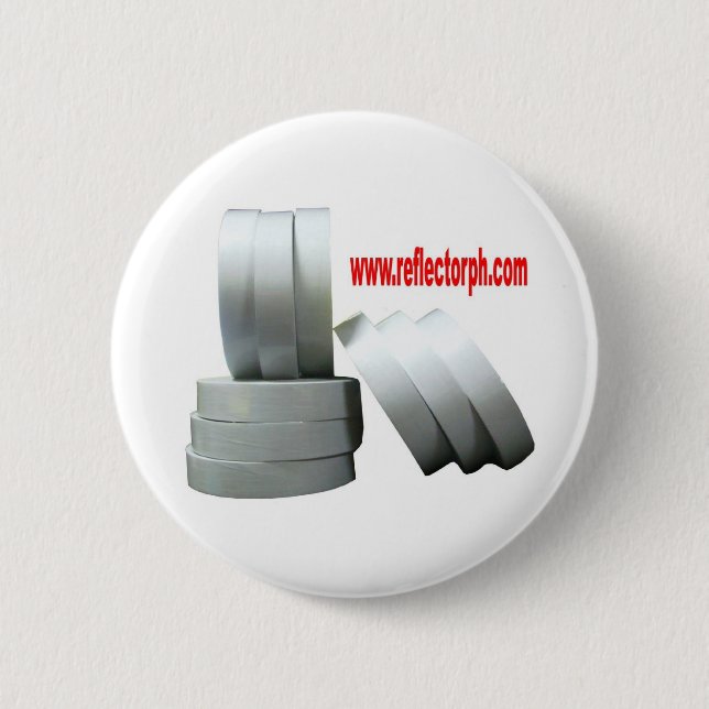 Reflector Reflective Grey Tape Reflectors 6 Cm Round Badge (Front)