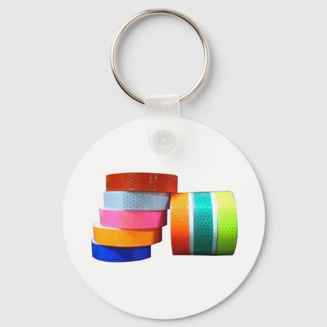 Reflector Reflective PVC Sticker Tape Reflectors Key Ring (Front)