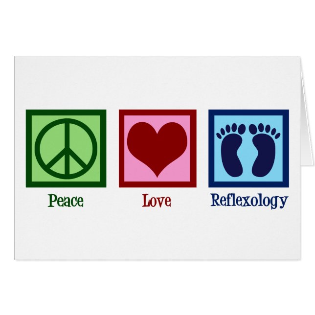 Reflexologist Peace Love Reflexology Card (Front Horizontal)