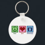Reflexologist Peace Love Reflexology Foot Massage Key Ring<br><div class="desc">Peace Love Reflexology. A cute zone therapy gift for a reflexologist who uses reflex points on the feet,  hands,  or ears.</div>