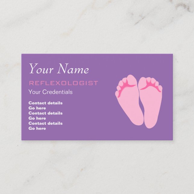 Reflexologist Price Business Cards (Front)
