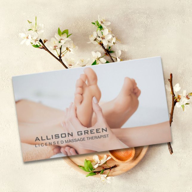Reflexology Acupressure Foot Massage therapist Business Card (Reflexology Acupressure Foot Massage therapist Business Card)