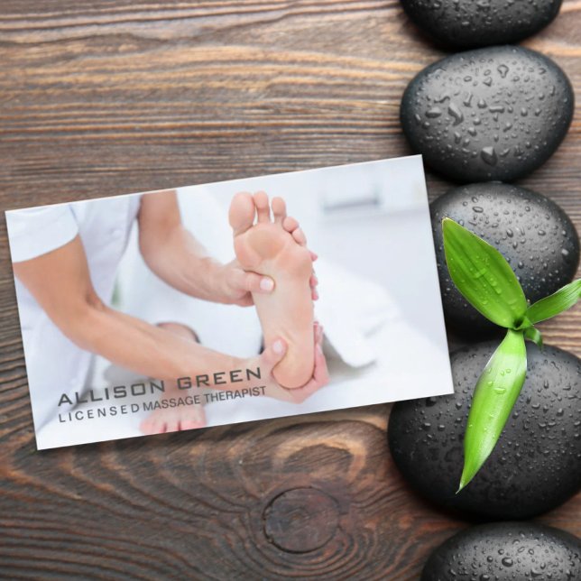 Reflexology Acupressure Foot Massage therapist Business Card (Reflexology Acupressure Foot Massage therapist Business Card)