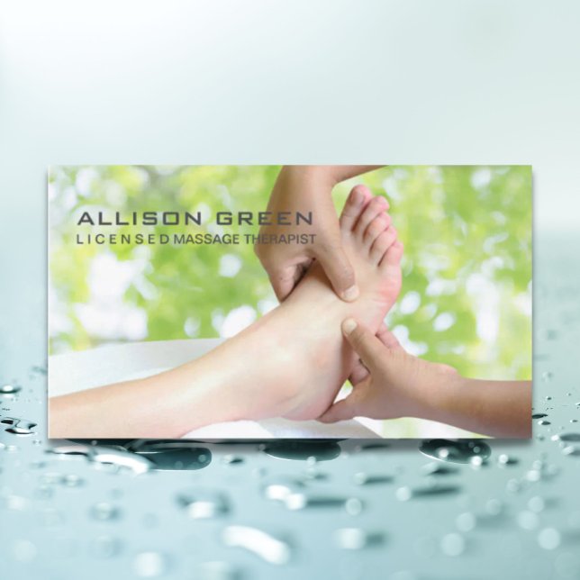 Reflexology Acupressure Foot Massage therapist Business Card (Reflexology Acupressure Foot Massage therapist Business Card)
