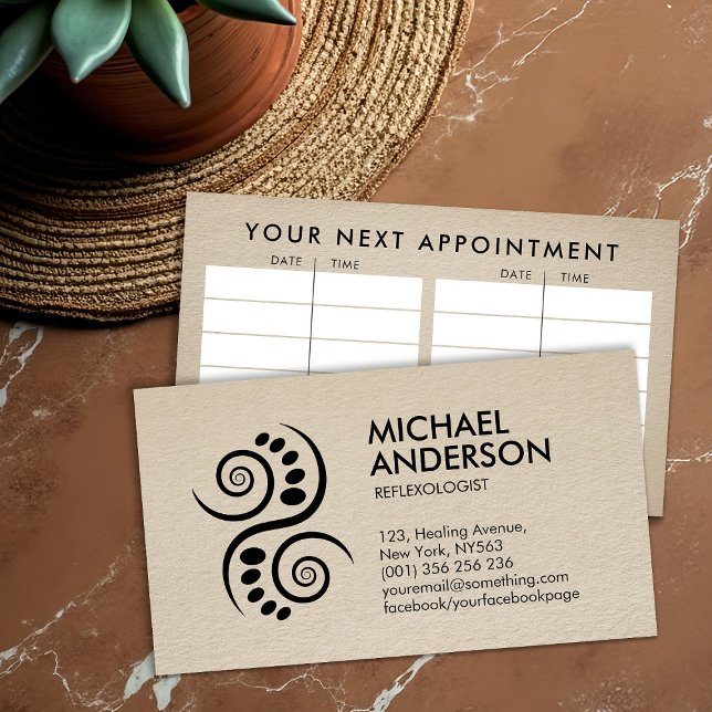 Reflexology - Black and white Ying Yang symbol Business Card (Creator Uploaded)