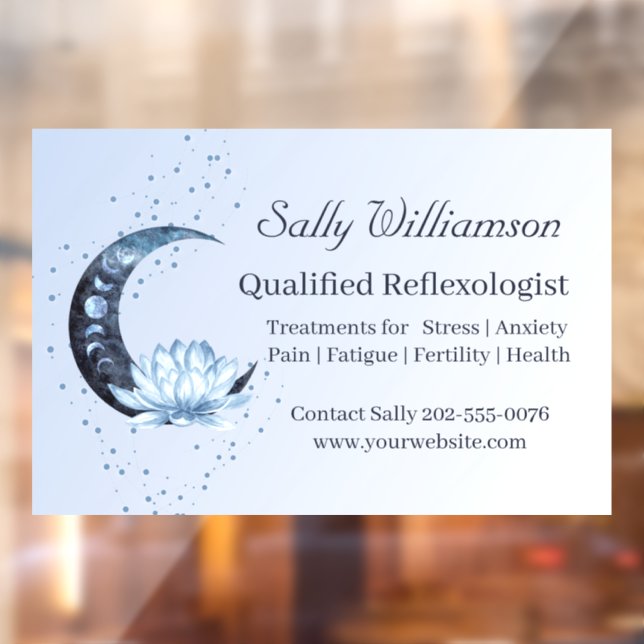 Reflexology Blue Lotus Flower Moon Promotional  (Sheet 2)