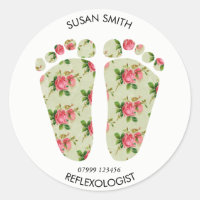 reflexology business logo sticker feet chiropodist