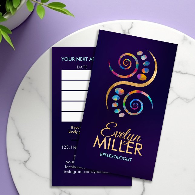 Reflexology - Colourful Ying Yang symbol Business Card (Creator Uploaded)