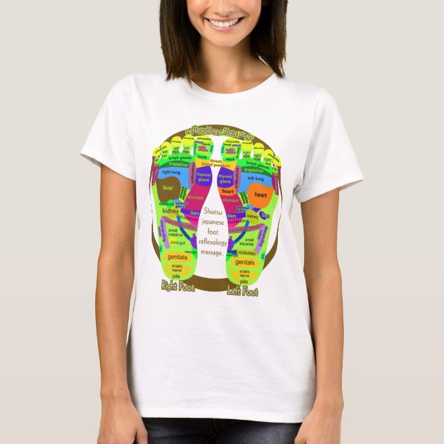 reflexology foot map T-Shirt (Front)