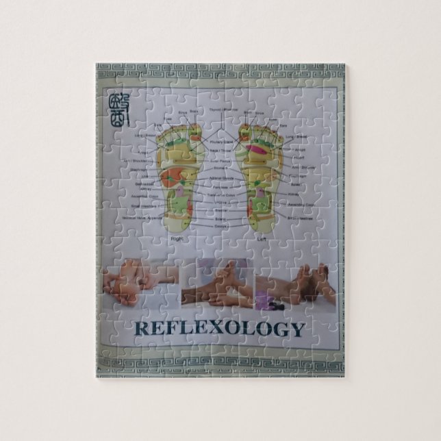REFLEXOLOGY Full Body Poster Body Spirit n Mind Jigsaw Puzzle (Vertical)