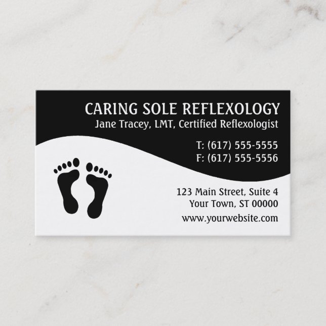Reflexology Reflexologist Business Cards (Front)
