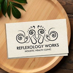 Reflexology - Spiral Ornament Business Card