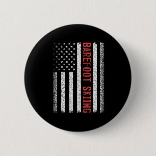 Refoot Skiing American Flag 4th Of July 6 Cm Round Badge
