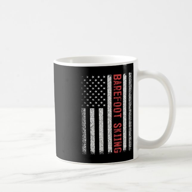 Refoot Skiing American Flag 4th Of July  Coffee Mug (Right)