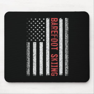 Refoot Skiing American Flag 4th Of July  Mouse Pad