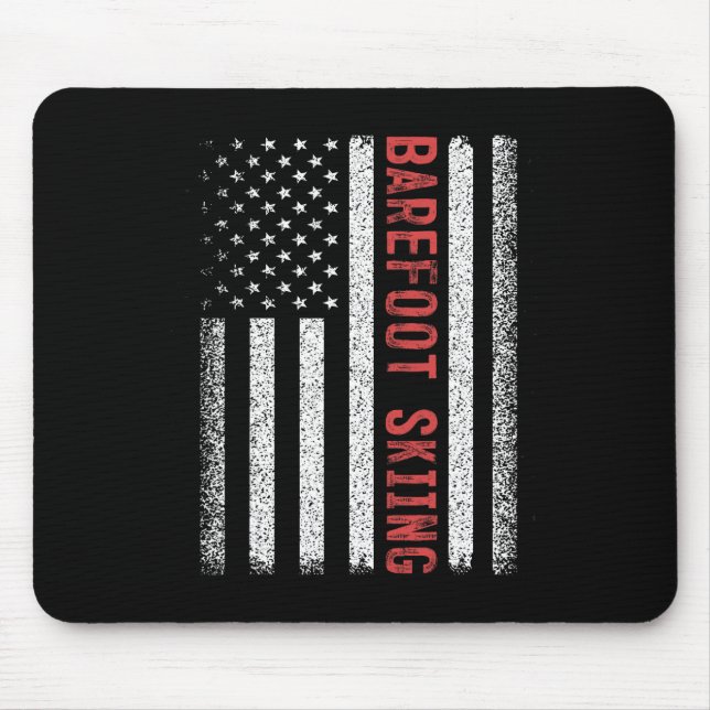Refoot Skiing American Flag 4th Of July  Mouse Pad (Front)