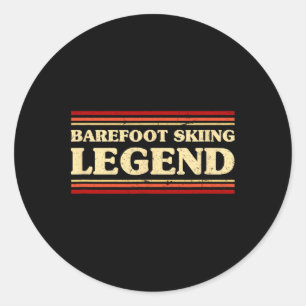 Refoot Skiing Legend Refooting Adventure Sports Classic Round Sticker