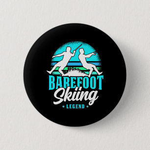 Refoot Skiing Legend Retro Style Water Sport Skier 6 Cm Round Badge