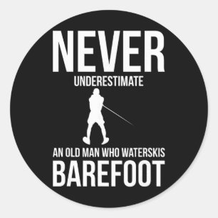 Refoot Water Skiing Water Skis Classic Round Sticker