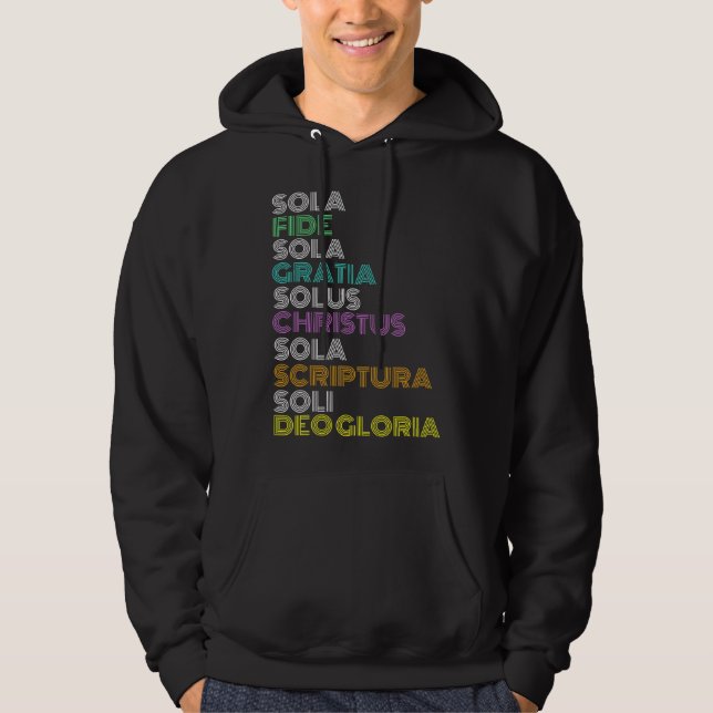 Reformed Christian Five 5 Solas Reformation Day Ch Hoodie (Front)