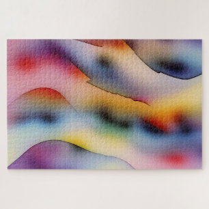 "Refracted Waves" Contemporary Abstract Art Jigsaw Puzzle