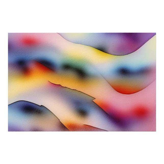 "Refracted Waves" Contemporary Abstract Art Photo Print (Front)