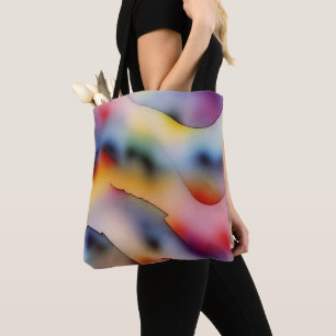 "Refracted Waves" Contemporary Abstract Art Tote Bag