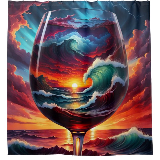 “Refraction of Rhapsody” Shower Curtain (Front)