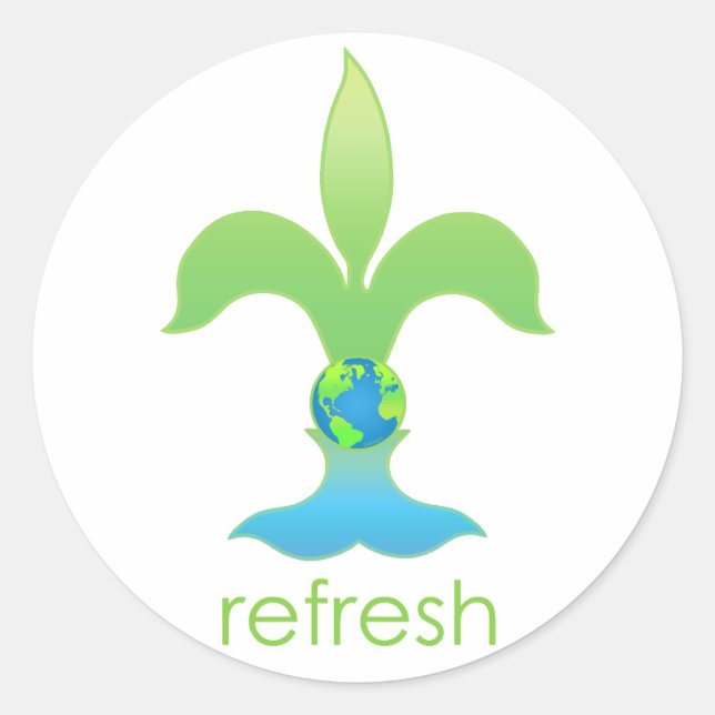 Refresh Classic Round Sticker (Front)