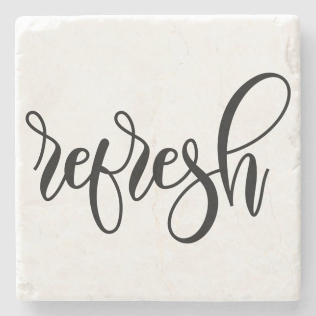"Refresh" Stone Coaster (Front)