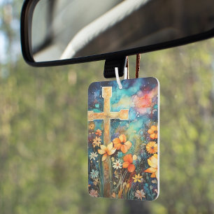 Refresh Your Space with Faith: Christian Cross Car Air Freshener