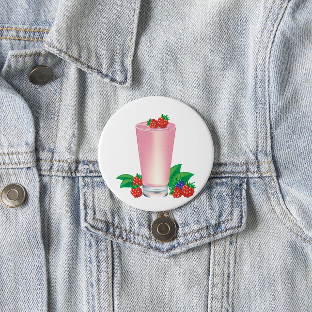 Refreshing Berry Smoothie Pink Drink  7.5 Cm Round Badge (Creator Uploaded)