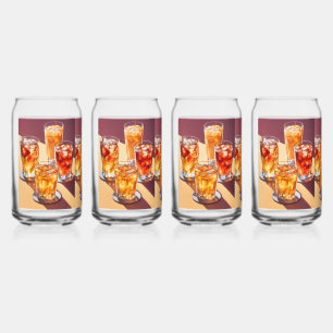 "Refreshing Elixirs: A Toast to Chilled Delights" Can Glass
