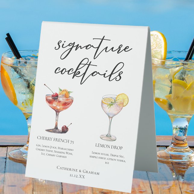 Refreshing Fruit Signature Cocktails Wedding Menu (Creator Uploaded)