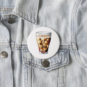 Refreshing Ice-Cold Soda Drink with Bubbles 7.5 Cm Round Badge