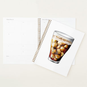 Refreshing Ice-Cold Soda Drink with Bubbles Planner