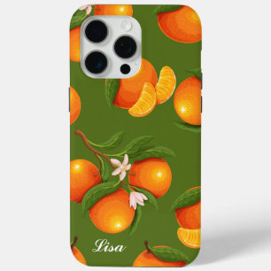 Refreshing Large Oranges Pattern iPhone 15 Pro Max Case