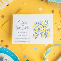 Refreshing lemon vines save the date
