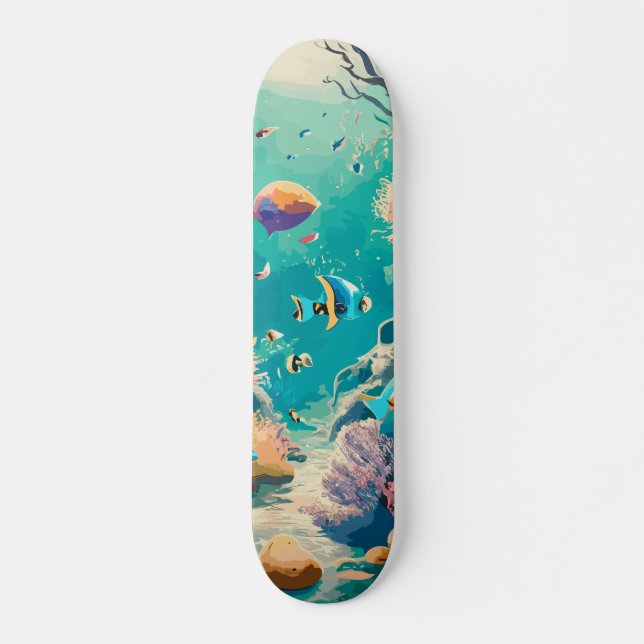 Refreshing Ocean Life Skateboard (Front)