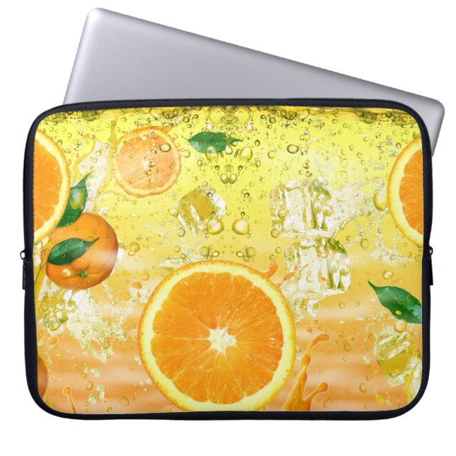 Refreshing Orange Juice Laptop Bag (Front)