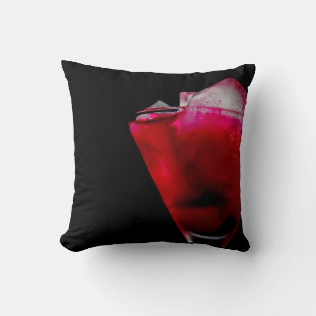 Refreshing Red and Pink Cocktail Cushion (Front)