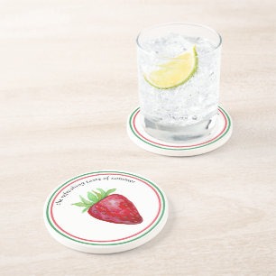 Refreshing Taste Of Summer-Strawberry Coaster