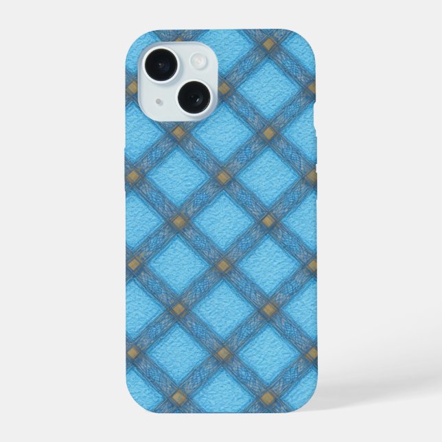 Refreshing Turquoise Plaid Phone Case (Back)