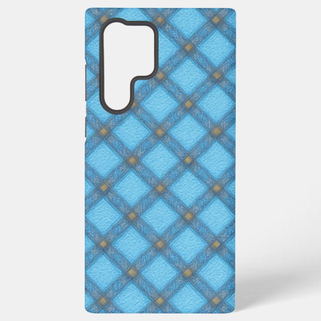 Refreshing Turquoise Plaid Phone Case (Back)