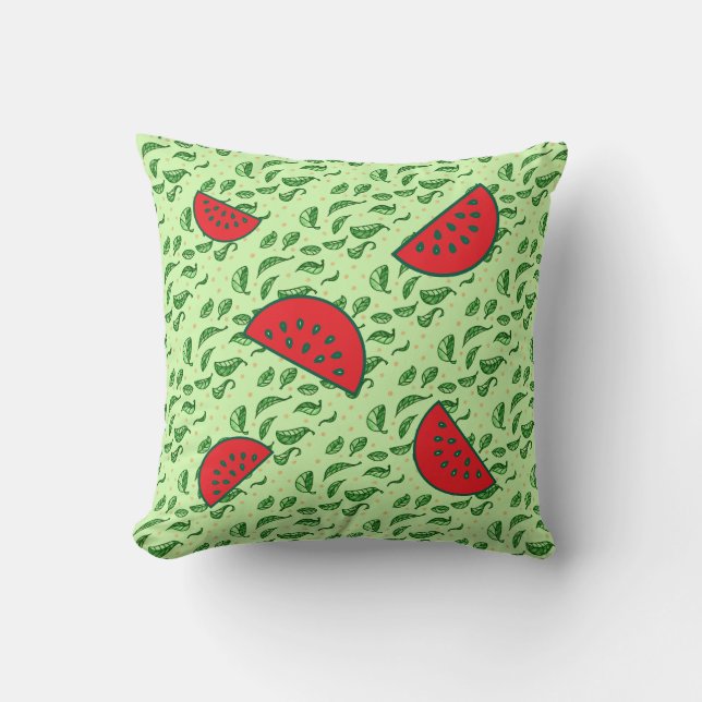 Refreshing Watermelon Leaf Cushion (Front)